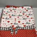 6 Pcs Valentines Day Chair Covers Valentines Dining Chair Back Covers Red Heart Love Buffalo Plaid Room Slipcovers Washable Seat Protector for Kitchen Home Anniversary Wedding Decorations