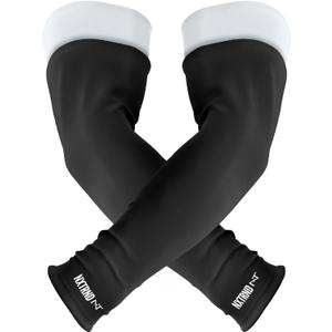 3 x Nxtrnd Double Arm Sleeves, Two Tone Arm Sleeve, Football Arm Sleeves, Sold as a Pair (Black, M)