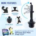 Randconcept - Cup Holder Tablet Mount for Car and Truck Tablet Holder with Heavy Duty Cup Holder Base, Compatible with 4.7-12.9 inch iPad pro iPad mini ipad 9th gen