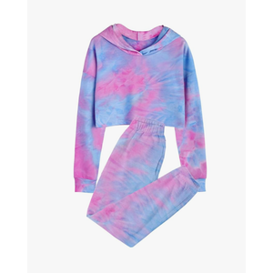 2 Piece Outfits Girls Crop Tops Hoodies Long Sleeve Fashion Sweatshirts and Sweatpants XL