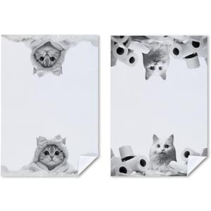 Cabana Bro Funny Cute Cat Bathroom Hand Towels Set of 2, Cat Bathroom Decor, Gifts for Cat Lovers Women Men Decorative Hand Towels for Bath Room Washroom Spa, 16x24 Inches