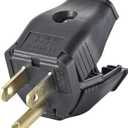 Leviton 2-Pole, 3 Wire Grounding Plug, 3W101-E, Black