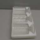 Set of 3 Clear Vases for Flowers, Wide Mouth Glass Vase for Centerpieces, 7'' Tall Embossed Pedestal Vase Cylinder Candle Holder for Table, Wedding, Room Decor