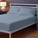 Sleepy Town Full Size Bed Sheets - 3 Piece - NO Flat Sheet Included - Full Sheet Set - Soft, Comfy & Cooling - Easy Care - Wrinkle & Fade Free - Brushed Microfiber - Deep Pocket Sheets (Steel Blue)