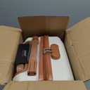 Kono 15'' Underseat Carry On Luggage Airline Approved, Anti-Scratch PC+ABS Hard shell Carry on Suitcase with Smooth Spinner Wheel, Lightweight Overnight Carry on for Short Travel, Cream White