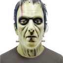 EraSpooky Horror Frankenstein Monster Mask with Hair Halloween Cosplay Prop