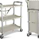 Olympia Tools 89-355 Pack N Roll Collapsible Service Cart, XL, 300LB Capacity, White