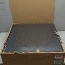 SUPERJARE 0.56'' Thick 12 Pcs 48 Sq Ft Rubber Top Exercise Equipment Mats, High Density EVA Foam Mats with Rubber Top, Interlocking Gym Flooring for Home Gym, Protective Workout Mat, Black/Grey