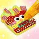 VattaFrast DIY Bead Art & Mosaic Kit for Kids Ages 6-12 Complete Craft Set with 15PCS Colorful Templates Fun Stencils Bead Pens Creative Arts Crafts Activity for Boys Girls