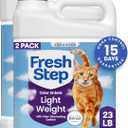 Fresh Step Advanced Odor Shield Light Weight Multi Cat Clumping Litter with Febreze, Low Dust, Odor Control with Ammonia Block Technology, Compatible in Automatic Litter Boxes, 23 lb. (2 x 11.5 lb)