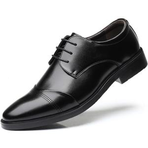 Men's Dress Shoes Casual Oxford Shoes Business Lace-up Derby Formal Shoes (7, Black)