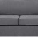 H.VERSAILTEX 3 Piece Stretch Sofa Covers for 2 Cushion Sofa Couch Covers for Living Room Furniture Cover (Base Cover Plus 2 Seat Cushion Covers) Thicker Jacquard Fabric(Large Sofa, Grey) (Medium-XL)