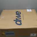 Drive Medical 10257BL-1 4 Wheel Rollator Walker With Seat, Steel Rolling Walker, Height Adjustable, 7.5" Wheels, Removable Back Support, 300 Pound Weight Capacity, Blue