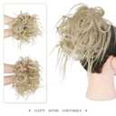 HMD Tousled Updo Messy Bun Hair Piece Hair Extension Ponytail With Elastic Rubber Band Updo Extensions Hairpiece Synthetic Hair Extensions Scrunchies Ponytail Hairpieces for Women (18t613#)