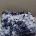 COOVA Faux Fur Throw Blanket for Couch, Cozy Soft and Fuzzy Plush Rabbit Fur Bubble Blanket for Sofa Bedroom Living Room, 60x80 Inches Tie Dye Light Blue