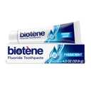 biotne Fluoride Toothpaste for Dry Mouth Symptoms, Bad Breath Treatment and Cavity Prevention, Fresh Mint - 4.3 oz Exp 04/2028