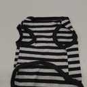 Paiaite Striped Shirt for Dogs - Happy Color Cotton Sleeveless Puppy Shirts, Breathable Pet Apparel Tank Top, Colorful Sweatshirt for Small Medium Dogs, Grey M (M-(9~17lb) | Chest(~18.1"))