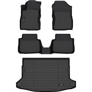 HAFIDI® Floor Mats & Cargo Liner Set Fit for 2024 2025 Subaru Crosstrek & 2024 2025 Impreza All Weather Protection TPE Anti-Slip Automotive Full Set Floor Liners Custom Accessories - Black