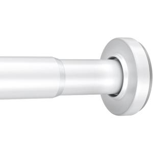 AmazerBath Spring Tension Shower Curtain Rod, 31-75 Inches Heavy Duty Tension Rod Rust Proof Bathroom Curtain Rod, Adjustable No Drill Easy Segmented Installation, White