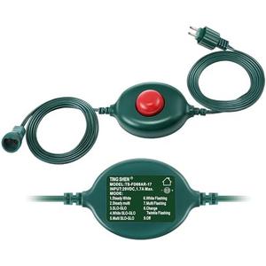 Meonum 1/2 inch Plug Extension Cord for Christmas Tree Lights, Foot Switch 9 Light Modes, 15FT Extension Cord Foot Pedal Compatible with TS-8W29V TS-12W29V TS-13W29V TS-18W29V TS-26W29V TS-48W29V