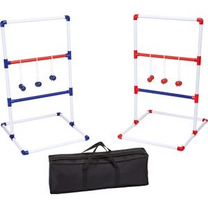 Amazon Basics Ladder Toss Game Set, Red/Blue