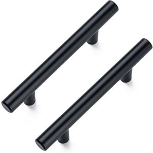 Aegero 10 Pack Cabinet Pulls Matte Black Stainless Cabinet Handles, for Kitchen and Bathroom Cabinets, 5 Inch Length, 3 Inch Hole Center | Stainless Cabinet Handles, Kitchen Drawer Pulls, Cabinet Handles, For Cupboards, Drawers, Dressers, Cabinet Update