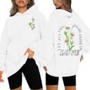 MNLYBABY Christian Hoodie Women Jesus Religious Faith Sweatshirt God Bible Verse Shirt Inspirational Pullover Tops (White, M)