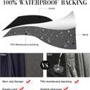 Outdoor Cushion Covers Set,8PCS Waterproof Patio Furniture Couch Seat Slipcovers, Replacement for Sofa Sectional Chair(CoverOnly) (Black)