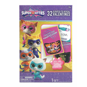 Disney Jr Super Kitties Scratch to Reveal Valentine Cards
 Exchange Cards Super Kitties Scratch 2 Pack