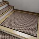 1PC Stair Treads Non-Slip Washable Peel and Stick Stair Treads for Wooden Steps Indoor Reusable Stair Carpet Treads Adhesive Stair-Runner Rugs for Kids and Dogs Elder30"x30"Black)