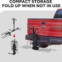 Rockland 2-Bike Hitch Mount Platform Rack, Foldable Bicycle Carrier for Cars SUVs Trucks Vans, 80 lbs Capacity, Fits up to 2.5" Fat Tire Width and 58" Wheelbase