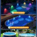APONUO 4 Pack Solar Pool Lights, Pool Solar Lights for Above Ground Pools, RGB Color Changing, IP65 Waterproof Solar Pool Lights for Inground Pool, Pond, Fountain, Yard