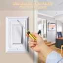 Metal Electrical Outlet Covers, Light Switch Cover Wall Plates, Mid Size Thicker Decorative Switch Plates,Receptacle Wall Plate of Modern Styles (Pure White, 1 Gang Decorator 4 Pack)