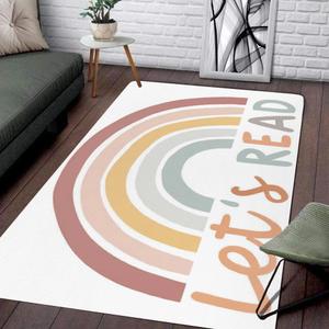 Reading Rug  Cozy Area Rug for Book Lovers, Kids, and Classrooms  Soft and Durable Carpet for Reading Nooks, Libraries, or Bedrooms  Book-Themed Floor Mat (Lets Read)