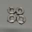 uxcell 4 Pcs Double Split Shaft Collar 20mm Bore, Two Piece Clamping Collar 40mm OD 15mm Thickness, 304 Stainless Steel Set Screw Split Collar