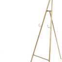 Deco 79 Metal Tall Adjustable Display Stand Easel with Bow Top, 20" x 27" x 53", Gold
