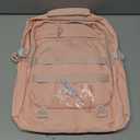 Preppy Aesthetic Backpack for Teen Girls Boys Elementary Middle High School Student Large College Laptop Cute Bookbag (Pink)