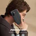 for Samsung Galaxy A36 Case Flip Leather Cover with Hinge Protection, Slim Thin Magnetic Wallet Case [Card Holder], Shockproof Full-Body Protective for Samsung A36 5G Phone Case (Black)