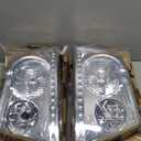 LED Headlight Assembly, Headlights Kit Compatible with 2004-2008 Ford F150/2006-2008 Lincoln Mark LT Replacement Headlamp Chrome Housing Amber Reflector