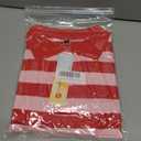 Womens Striped Polo T-Shirts Oversized Short Sleeve Top Cotton Color Block Loose Basic Tee Casual Tunics Summer Spring Tops (S)