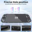 Compatible with Nintendo Switch 2 Screen Protector Case, Real Switch 2 Dockable Test Hard PC Case for Console and Joy-Con 2 Controller, Split-Design, Precise Cutout, Clear