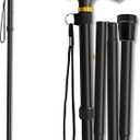 Walking Cane, Folding Cane for Man & Women, Portable Lightweight | 5-Level Adjustable Height, Collapsible Cane for Seniors Balancing Mobility Aid