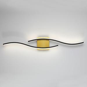 Modern Bathroom Light Fixtures, Black and Gold Vanity Light Bathroom Sconces Wall Lighting, 3 Colour Temperatures LED Vanity Lights for Bathroom, Living Room, Bedroom, Hallway (Black + Gold)