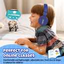 ONTA Kids Headphones for Boys Girls - Child Student Headset Wired Toddler Earphones School Teen on Ear for Ipad | Computer | Smart Phone | Amazon Fire Tablet | Laptop | Plane Travel Game, Dark Blue