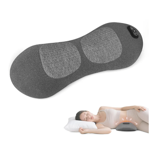 3 in 1 Electric Lumbar Support Pillow with Heat, Vibration, Traction - Adjustable Smooth Spine Back Massager for Lower Back Pain Relief, Sciatica, Deep Tissue Relaxation, Portable for Bed, Chair