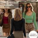 Neer 3 Pack Women's Scoop Neck Long Sleeve T-Shirts Slim Fitted Underscrubs Tops Stretchy Tight Casual Basic Layer Shirts (Medium, Wine Red, Black, Grass Green)