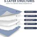 Japanese Floor Mattress, 100% High Density Comfortable Foam, 4" Thicken Foldable Mattress Tatami Mat Sleeping Pad, Ideal for Comfort and Support, Kids Floor Lounger Pillow Bed Sofa, Blue, Twin