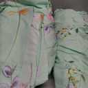 JSD Green Floral Printed Sheet Set Queen Size, 4 Piece Soft Botanical Microfiber Sheets Extra Deep Pocket