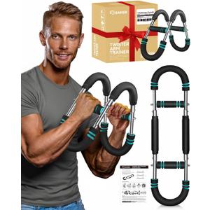Saker Twister Arm Trainer, Adjustable Chest Workout Equipment, Forearm Strengthener, Arm Exercise Gift for Home Gym, for Men, Ideas for Fitness Enthusiasts (20-60LB)
