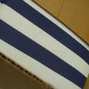 Arden Outdoor Chaise Cushion, 21 in x 72 in, Weather-Proof, Rain-Proof, Fade Resistant Patio Cushion for Chaise Lounger Sapphire Blue Cabana Stripe